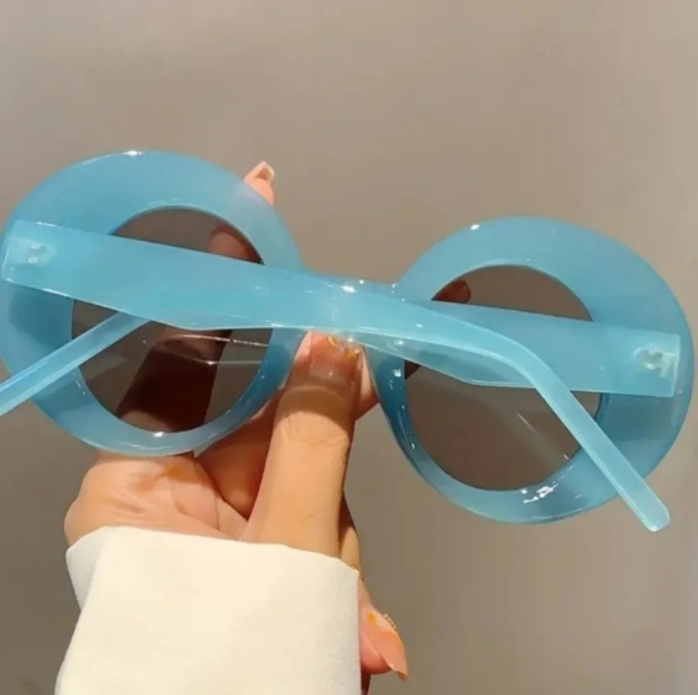 High Quality Oversized Chunky Retro Candy Blue Sunglasses